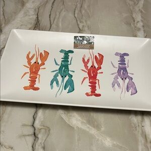Lobster / Crawfish Melamine Serving Platter, Rectangular Tray, Tommy Bahama, NEW